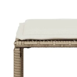 vidaXL Set comedor de jardín 7 pzas con cojines ratán sintético beige beige y crema Discount