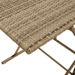 vidaXL Set comedor de jardín 7 pzas con cojines ratán sintético beige beige y crema Discount