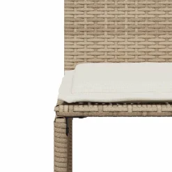 vidaXL Set comedor de jardín 7 pzas con cojines ratán sintético beige beige y crema Discount