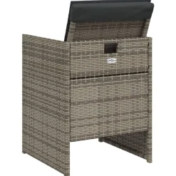 vidaXL Muebles De Jardín-Set comedor de jardín 5 piezas con cojines ratán sintético