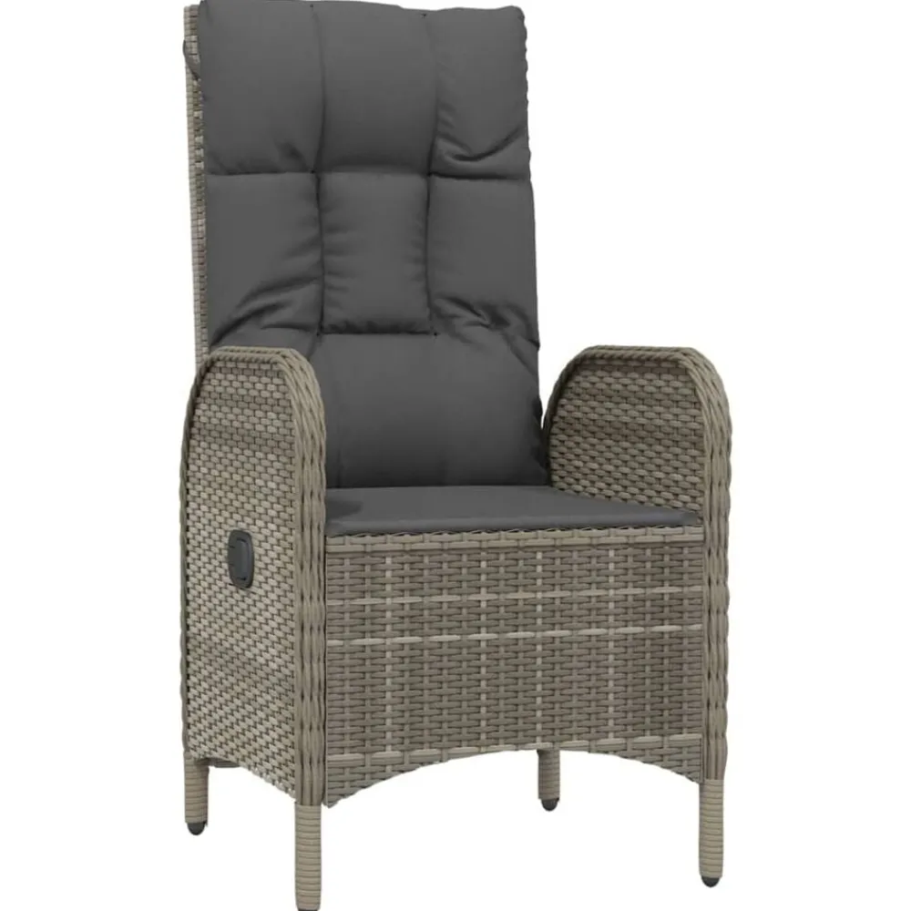 vidaXL Muebles De Jardín-Set comedor de jardín 3 piezas con cojines ratán sintético