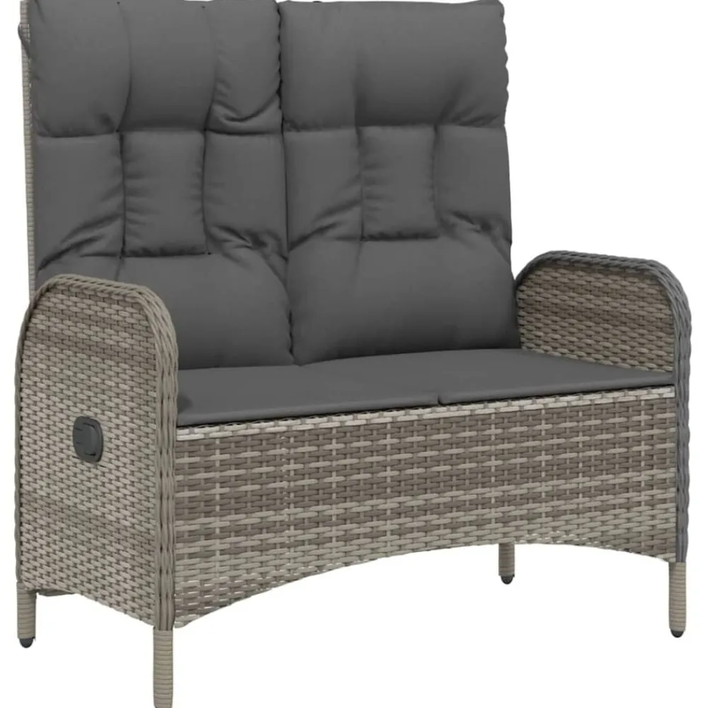 vidaXL Muebles De Jardín-Set comedor de jardín 3 piezas con cojines ratán sintético