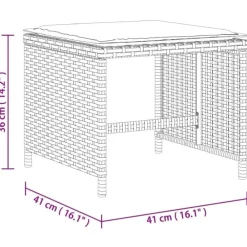 vidaXL Muebles De Jardín-Set comedor de jardín 9 pzas con cojines ratán sintético