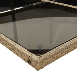 vidaXL Muebles De Jardín-Set comedor de jardín 9 pzas con cojines ratán sintético