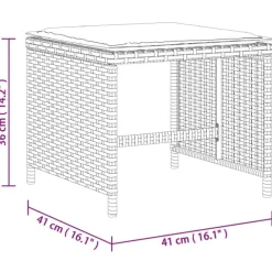 vidaXL Muebles De Jardín-Set comedor de jardín 9 pzas con cojines ratán sintético