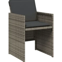 vidaXL Muebles De Jardín-Set comedor de jardín 5 piezas con cojines ratán sintético