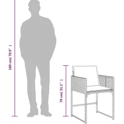 vidaXL Muebles De Jardín-Set comedor de jardín 5 piezas con cojines ratán sintético