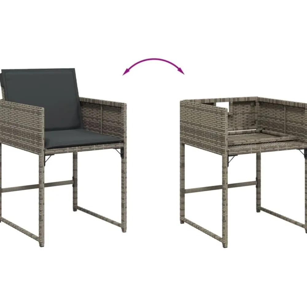 vidaXL Muebles De Jardín-Set comedor de jardín 5 piezas con cojines ratán sintético