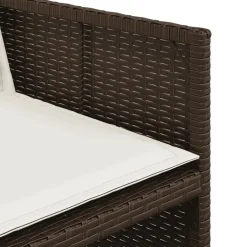 vidaXL Muebles De Jardín-Set comedor de jardín 5 piezas y cojines ratán sintético marrón