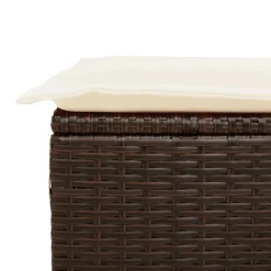 vidaXL Muebles De Jardín-Set comedor de jardín 5 piezas y cojines ratán sintético marrón