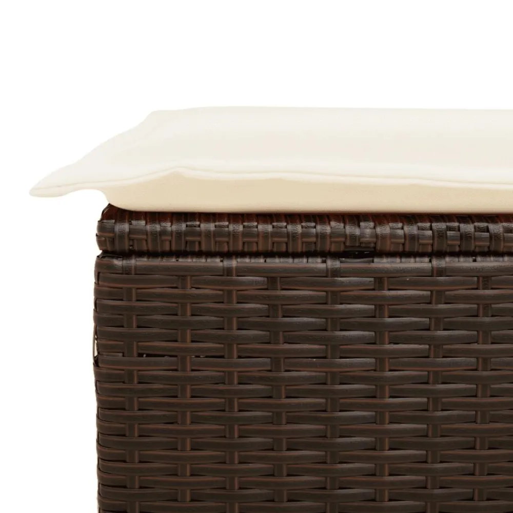 vidaXL Muebles De Jardín-Set comedor de jardín 5 piezas y cojines ratán sintético marrón