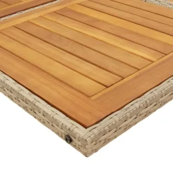 vidaXL Muebles De Jardín-Set comedor de jardín 5 pzas con cojines ratán sintético beige