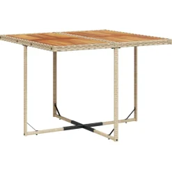 vidaXL Muebles De Jardín-Set comedor de jardín 5 pzas con cojines ratán sintético beige