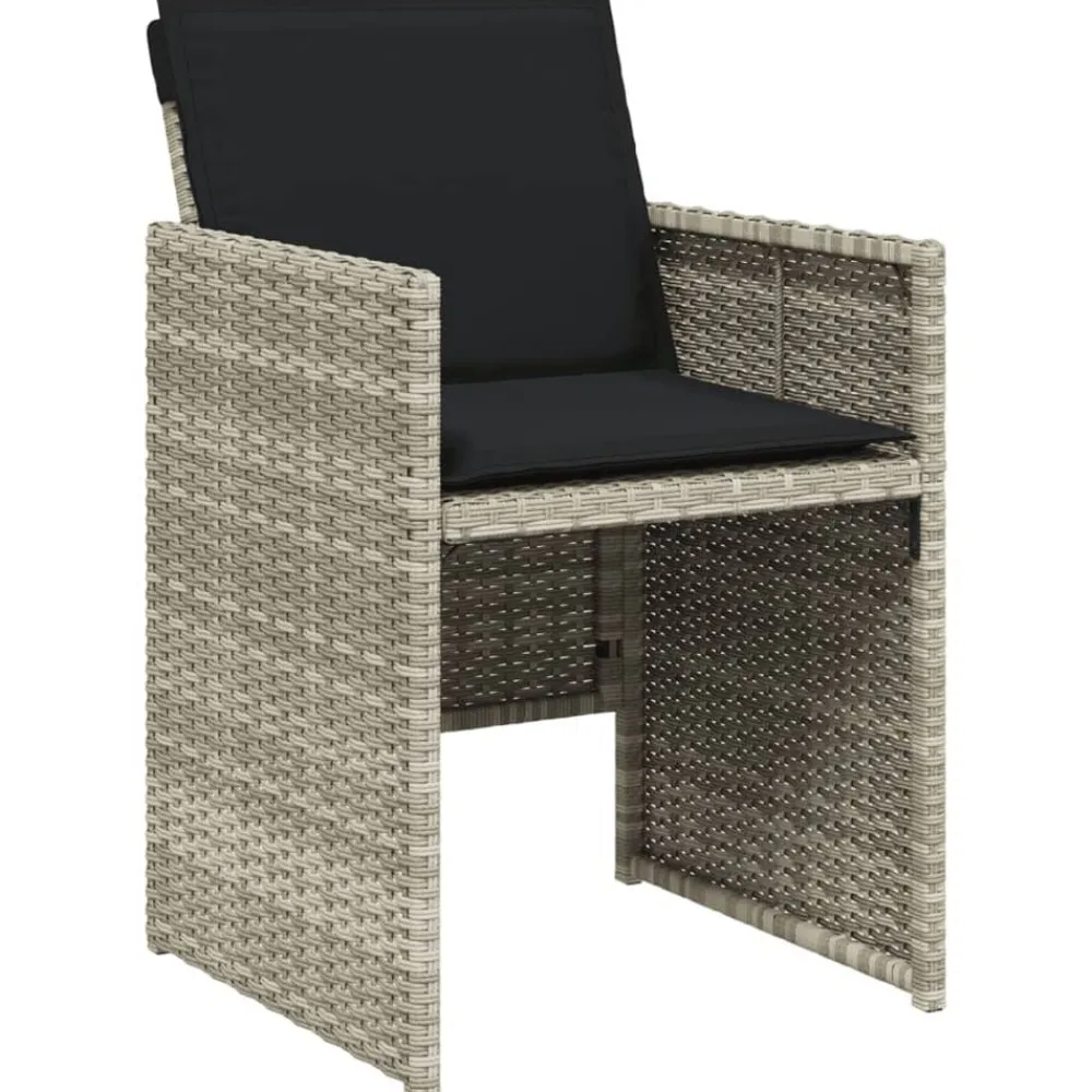 vidaXL Muebles De Jardín-Set comedor de jardín 5 pzas cojines ratán sintético