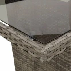 vidaXL Set comedor jardín 7 pzas y cojines ratán sintético Gris Clearance
