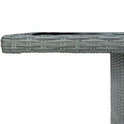 vidaXL Muebles De Jardín-Set comedor jardín 7 pzas y cojines ratán sintético gris claro