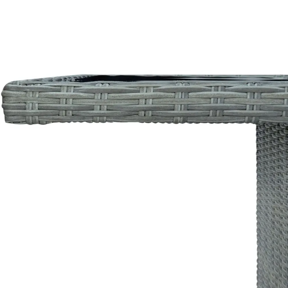 vidaXL Muebles De Jardín-Set comedor jardín 7 pzas y cojines ratán sintético gris claro