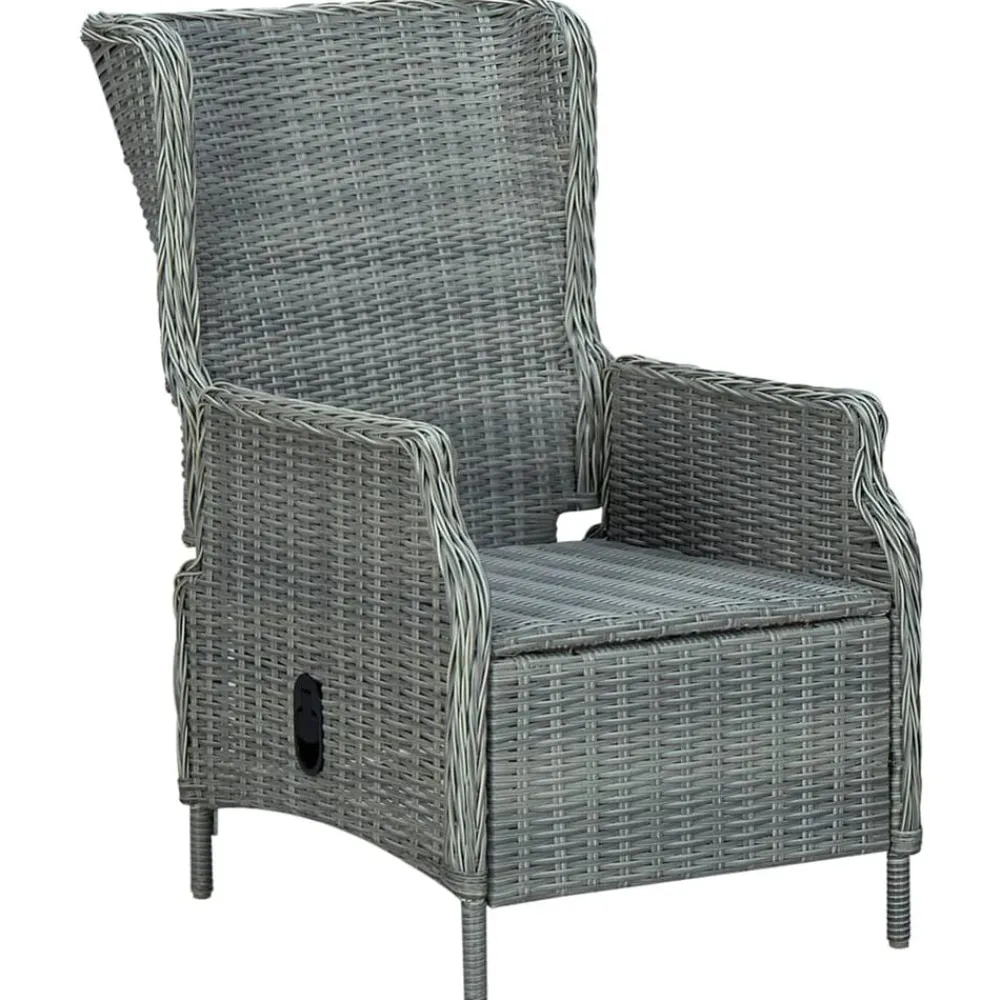 vidaXL Muebles De Jardín-Set comedor jardín 7 pzas y cojines ratán sintético gris claro
