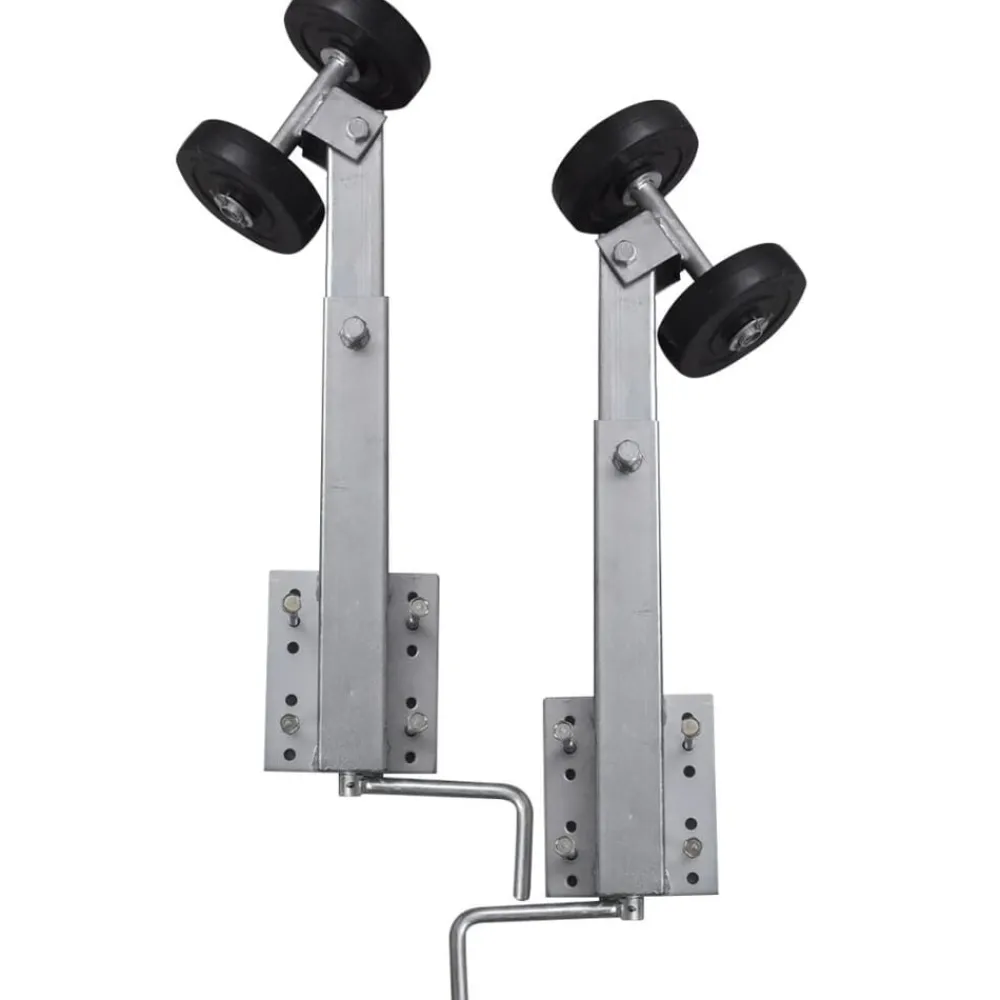 vidaXL Piezas Y Accesorios Para Vehículos-Set de 2 soportes de doble rueda de remolque de barco 59-84 cm