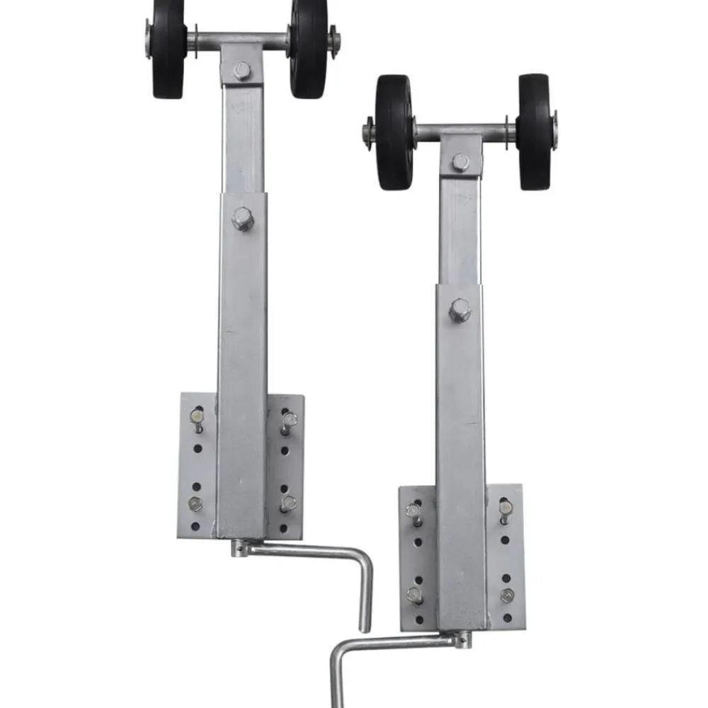 vidaXL Piezas Y Accesorios Para Vehículos-Set de 2 soportes de doble rueda de remolque de barco 59-84 cm