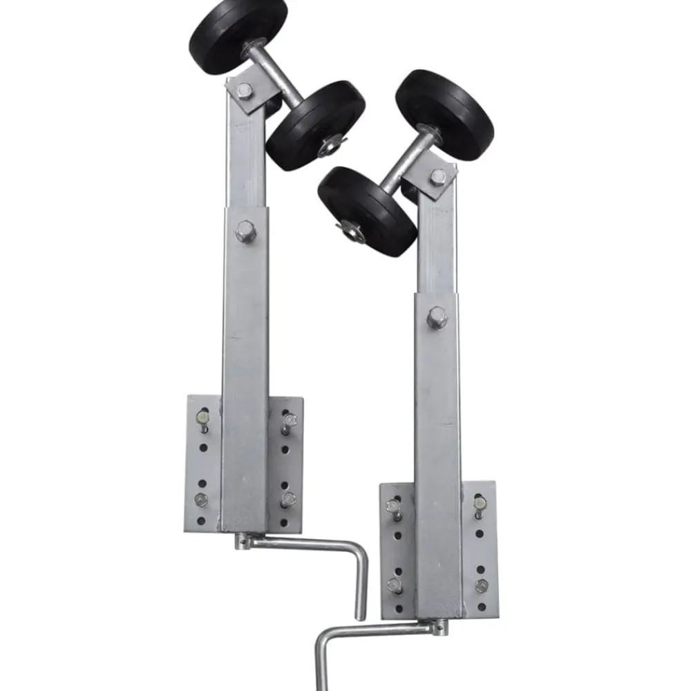 vidaXL Piezas Y Accesorios Para Vehículos-Set de 2 soportes de doble rueda de remolque de barco 59-84 cm