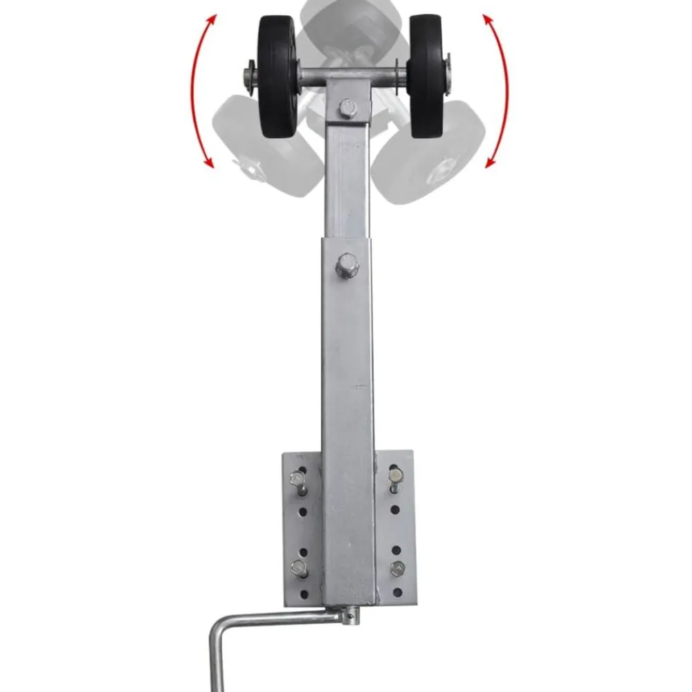 vidaXL Piezas Y Accesorios Para Vehículos-Set de 2 soportes de doble rueda de remolque de barco 59-84 cm