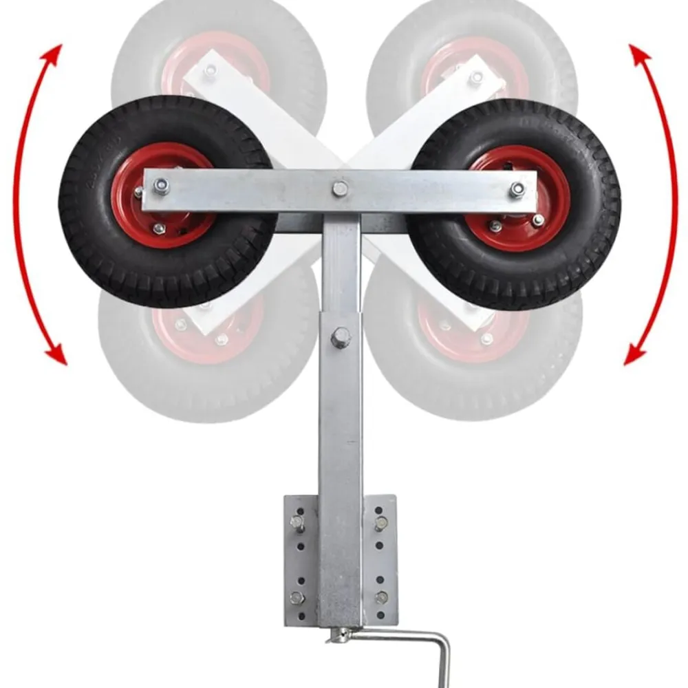 vidaXL Piezas Y Accesorios Para Vehículos-Set de 2 soportes de doble rueda de remolque de barco 59-84 cm