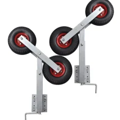 vidaXL Piezas Y Accesorios Para Vehículos-Set de 2 soportes de doble rueda de remolque de barco 59-84 cm