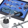 vidaXL Set de aerógrafo con 2 pistolas Best