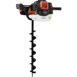 vidaXL Set de ahoyadora con barrena perforadora de suelo de acero Clearance