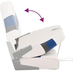 vidaXL Vehículos-Set de asientos plegables para barco 2 uds con respaldo alto