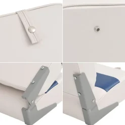 vidaXL Vehículos-Set de asientos plegables para barco 2 uds con respaldo alto