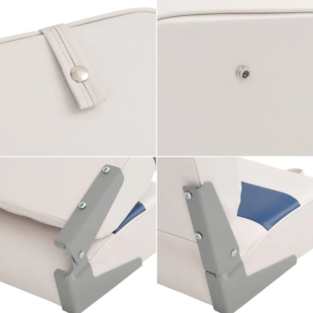 vidaXL Vehículos-Set de asientos plegables para barco 2 uds con respaldo alto