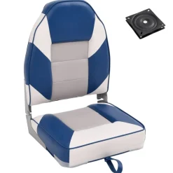vidaXL Vehículos-Set de asientos plegables para barco 2 uds con respaldo alto