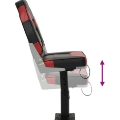 vidaXL Vehículos-Set de asientos plegables para barco 2 uds con respaldo alto