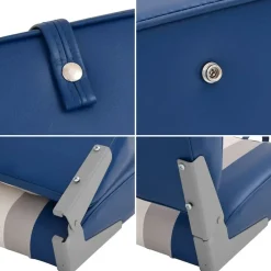 vidaXL Piezas Y Accesorios Para Vehículos-Set de asientos plegables para barco 2 uds con respaldo alto