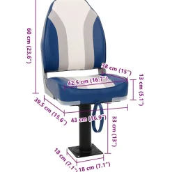 vidaXL Piezas Y Accesorios Para Vehículos-Set de asientos plegables para barco 2 uds con respaldo alto