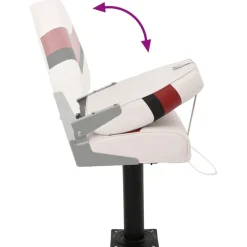 vidaXL Vehículos-Set de asientos plegables para barco 2 uds con respaldo alto
