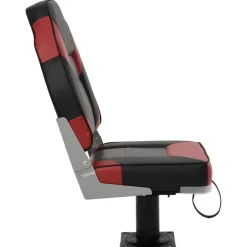 vidaXL Set de asientos plegables para barco 2 uds con respaldo alto Rojo y negro Discount