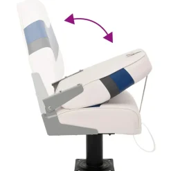 vidaXL Vehículos-Set de asientos plegables para barco 2 uds con respaldo alto