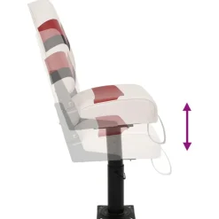 vidaXL Vehículos-Set de asientos plegables para barco 2 uds con respaldo alto