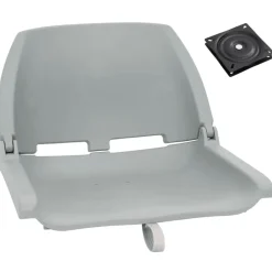 vidaXL Set de asientos plegables para barco 2 uds Gris