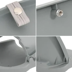 vidaXL Set de asientos plegables para barco 2 uds Gris