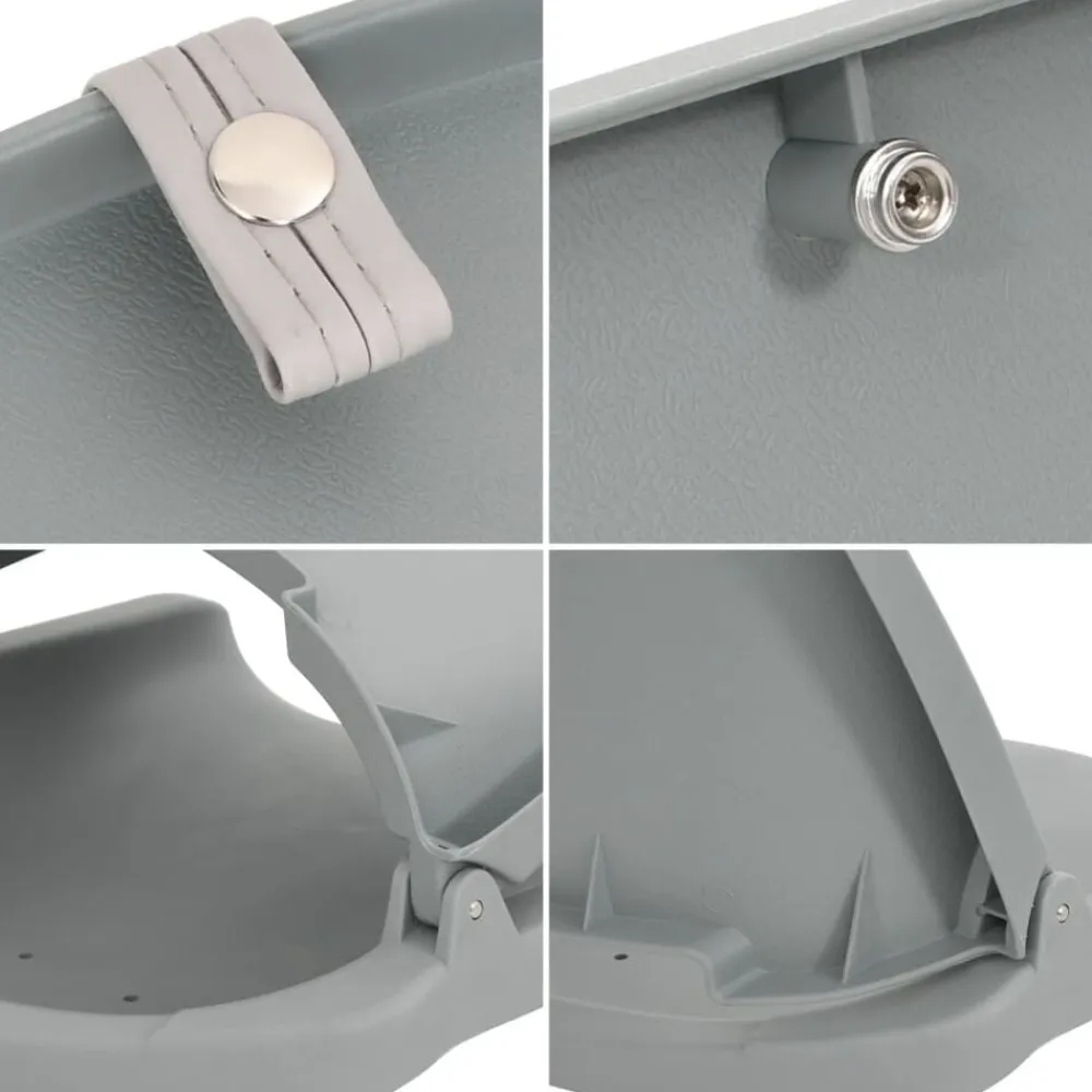 vidaXL Set de asientos plegables para barco 2 uds Gris