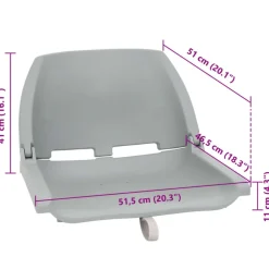 vidaXL Set de asientos plegables para barco 2 uds Gris
