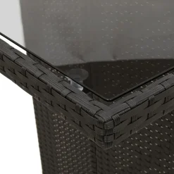 vidaXL Muebles De Jardín-Set de comedor de jardín 7 pzas y cojines ratán sintético negro