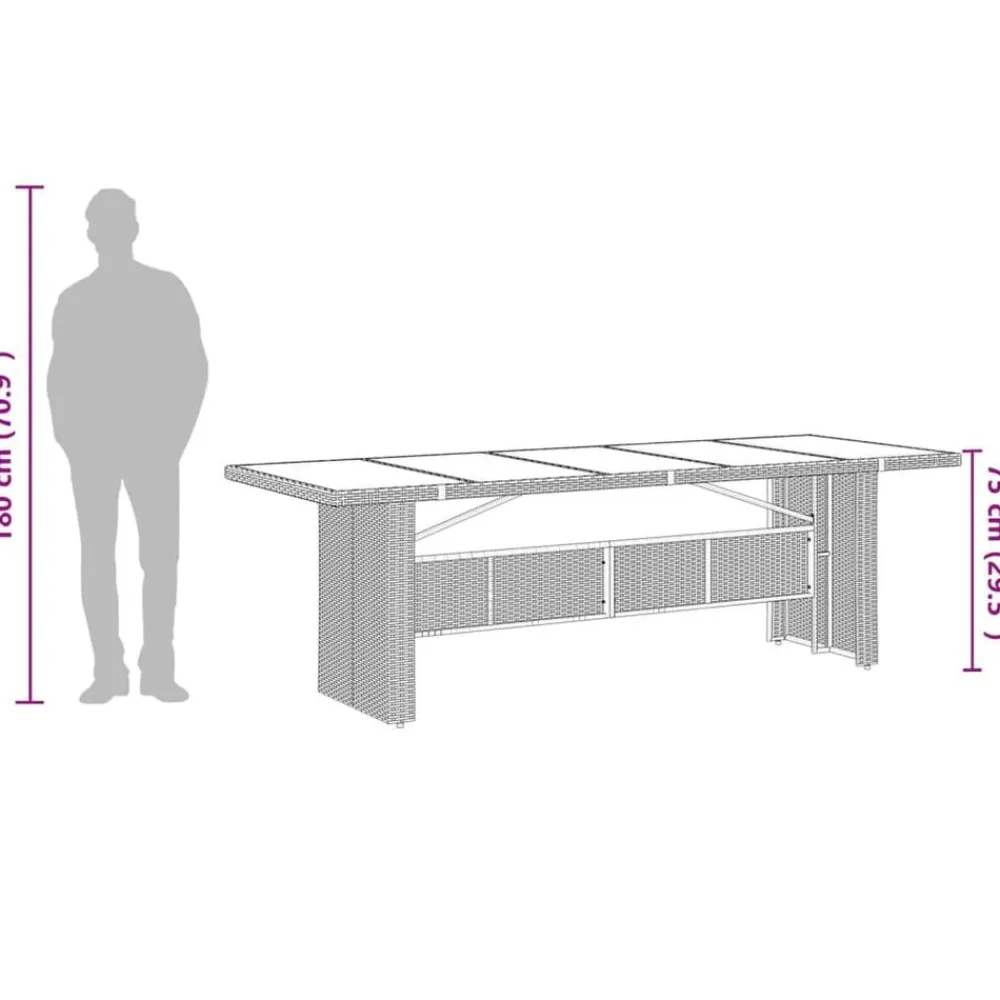 vidaXL Muebles De Jardín-Set de comedor de jardín 7 pzas y cojines ratán sintético negro
