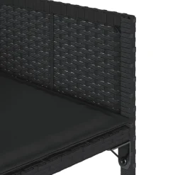 vidaXL Set de comedor de jardín 9 pzas y cojines ratán sintético Negro Best