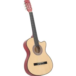 vidaXL Set de guitarra acústica 12 piezas con cutaway 6 cuerdas 38