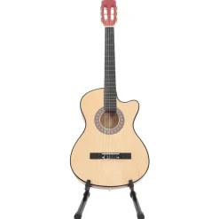 vidaXL Set de guitarra acústica 12 piezas con cutaway 6 cuerdas 38